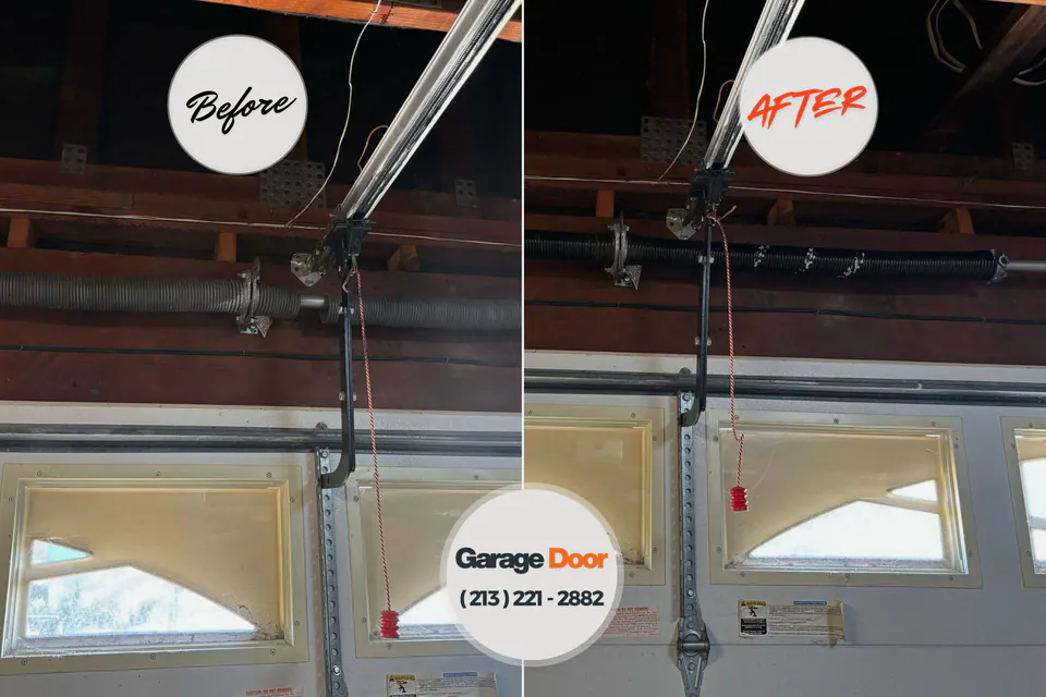 Before and after: garage door repair Conway, SC